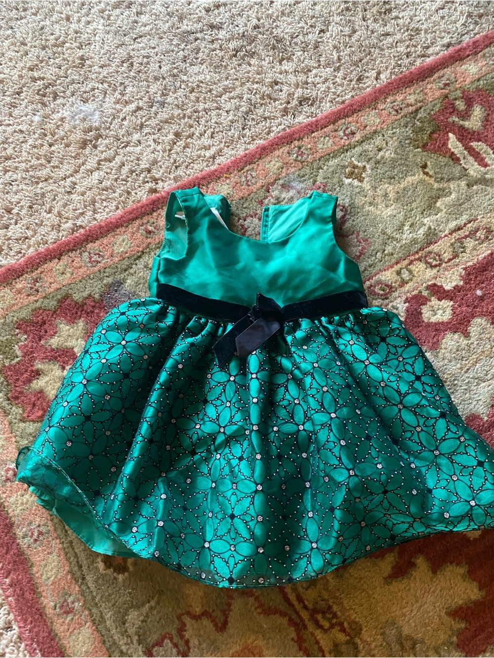 Emerald Green Sparkle Tulle Party Dress for Girls